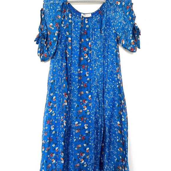 Cobalt blue made in Italy silk blend dress - Picture 4 of 8